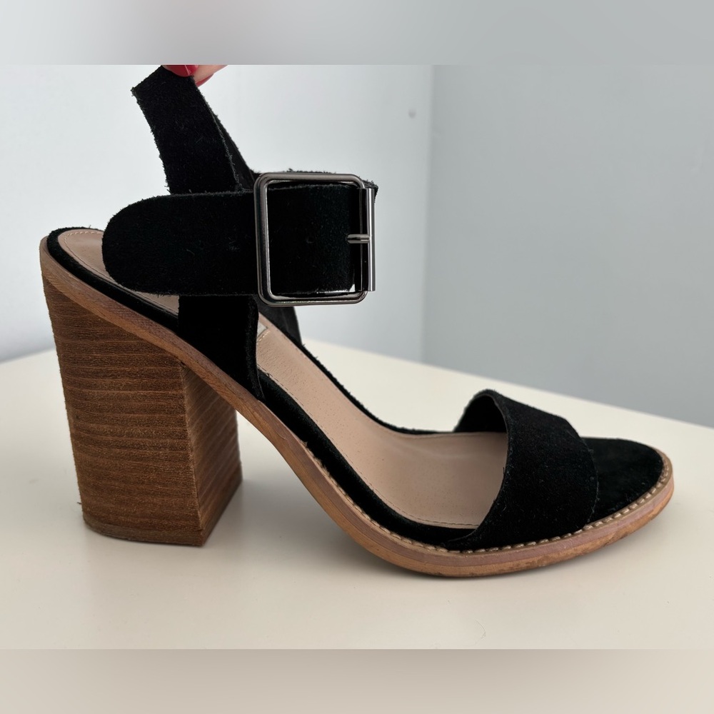 Steve Madden Women’s Black & Brown Block Heel Sandals